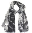 (image for) Lavish Pattern Print Scarf S0066 Black