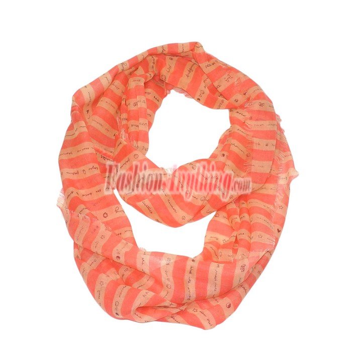 (image for) Lavish Infinity Print Scarf S0093 Orange