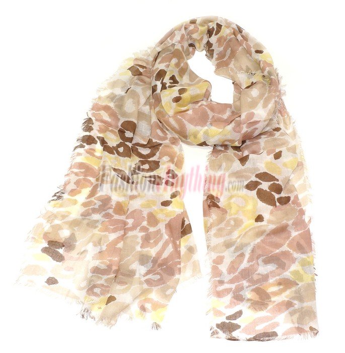 (image for) Lavish Pattern Print Scarf S0094 Brown