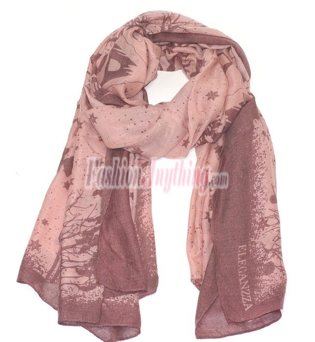 (image for) Lavish Pattern Print Scarf S0105 Pink