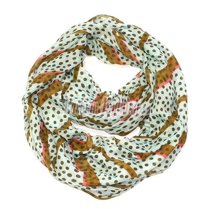 (image for) Lavish Infinity Print Scarf S0117 Green