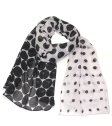 (image for) Lavish Dot Print Scarf S0118 Black