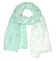 (image for) Lavish Dot Print Scarf S0118 Tiffany Blue