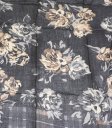 (image for) Lavish Floral Print Scarf S0132 Black