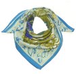 (image for) Lavish Wool Blend Print Scarf S0137 Blue