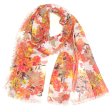 (image for) Lavish Floral Print Scarf S0149 Orange