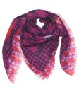 (image for) Lavish Square Print Scarf S0152 Fuchsia Red