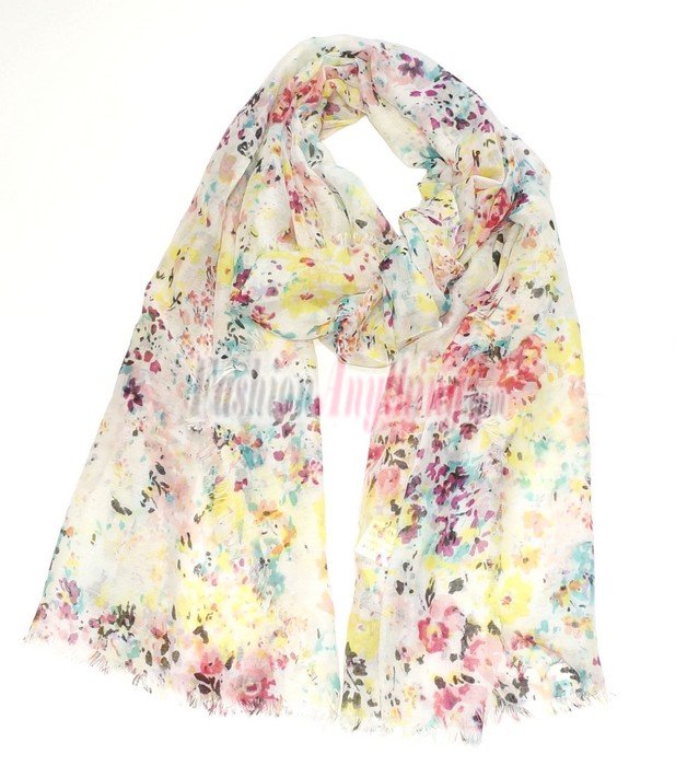 (image for) Lavish Floral Print Scarf S0168 Assorted