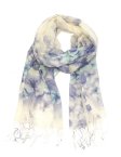 (image for) Lavish Wool Blend Print Wrap S0170 Blue