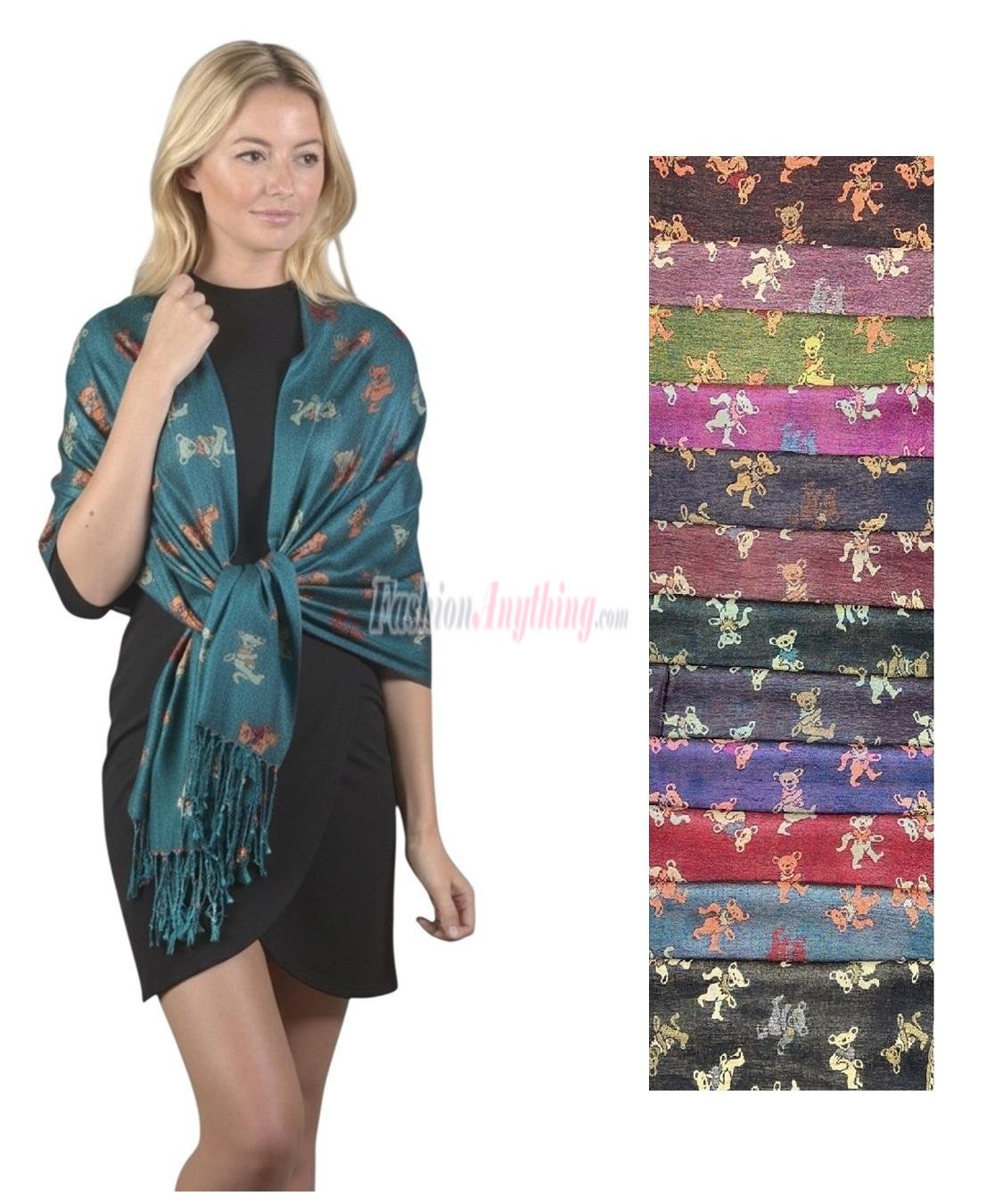 (image for) Dancing Bear Pashmina SF24138 1 DZ, Asst. Color