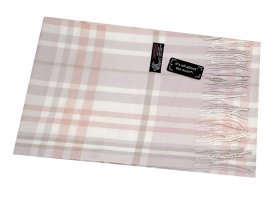 Cashmere Feel Classic Scarf Grey/Pink