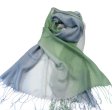 (image for) Lavish gradient print scarf green / blue