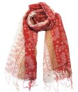 (image for) Lavish pattern print scarf red