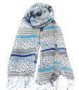 (image for) Lavish dot print scarf blue