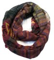 (image for) Lavish infinity print scarf multi pink