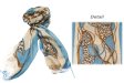 (image for) Lavish chain print scarf blue