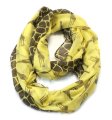 (image for) Lavish infinity giraffe print scarf yellow