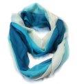 (image for) Lavish infinity gradient print scarf blue #012-l-2