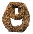 (image for) Lavish infinity leopard print scarf tan