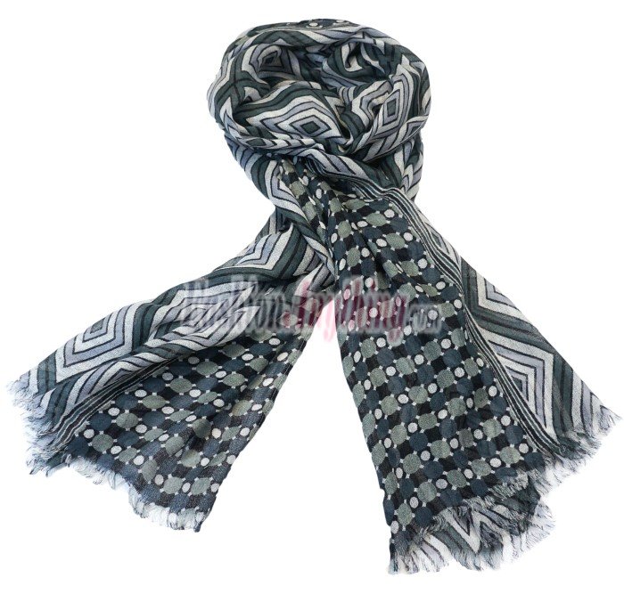Lavish pattern print scarf dark grey