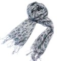 (image for) Lavish leopard print scarf green / grey