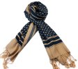 (image for) Lavish flower print scarf navy