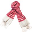(image for) Lavish flower print scarf pink