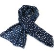 (image for) Lavish star & moon print scarf navy