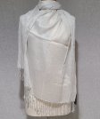(image for) Metallic Solid Sheer Scarf White/Silver