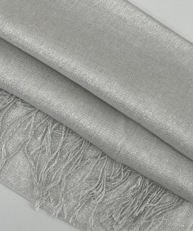 (image for) Metallic Solid Sheer Scarf White/Silver