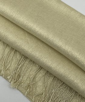 (image for) Metallic Solid Sheer Scarf Tan