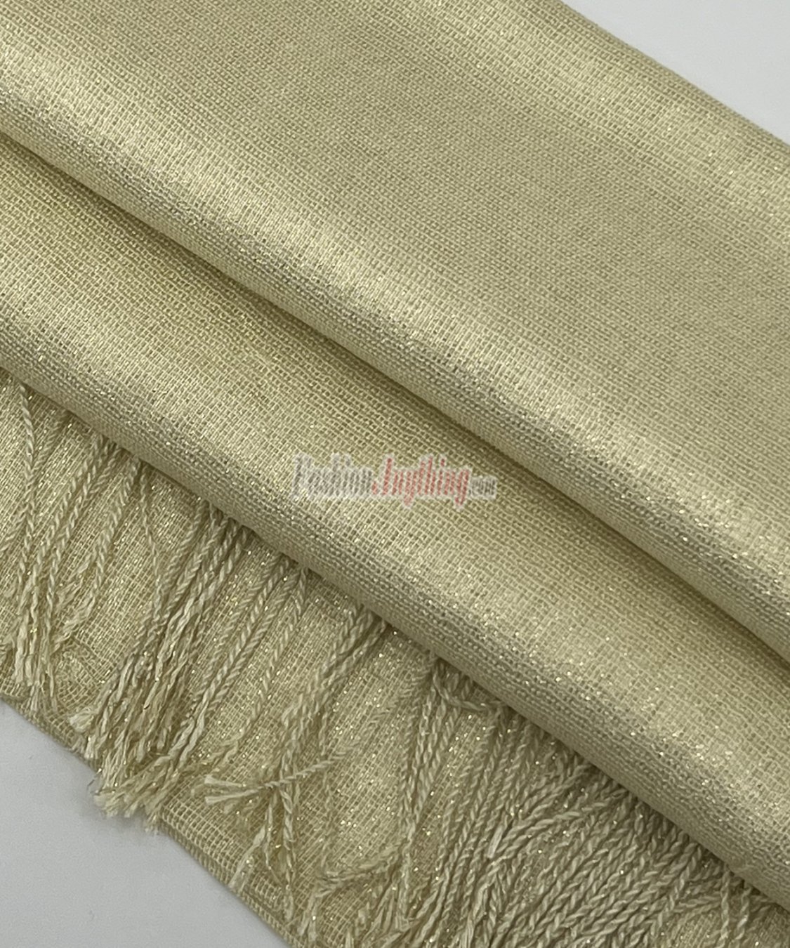 (image for) Metallic Solid Sheer Scarf Tan