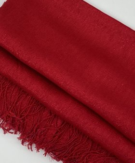 (image for) Metallic Solid Sheer Scarf Red