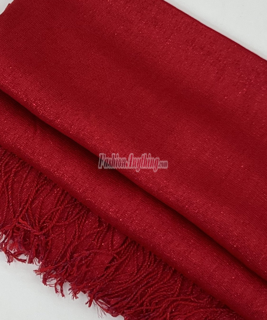 (image for) Metallic Solid Sheer Scarf Red