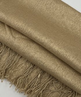 (image for) Metallic Solid Sheer Scarf Gold