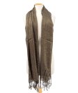 (image for) Metallic Solid Sheer Scarf Brown