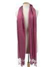 (image for) Metallic Solid Sheer Scarf Dusty Rose