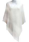 (image for) Solid Knit Poncho White