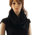 (image for) Knitted Infinity Scarf Black