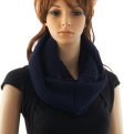 (image for) Knitted Infinity Scarf Navy