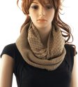 (image for) Knitted Infinity Scarf Brown