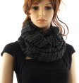 (image for) Stripe Knit Infinity Scarf Black