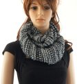 (image for) Stripe Knit Infinity Scarf Black/White