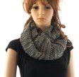 (image for) Stripe Knit Infinity Scarf Dark grey