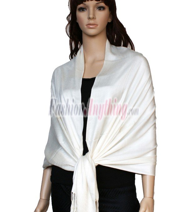 (image for) Luxury Pashmina Wrap Ivory