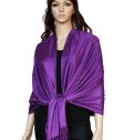 (image for) Satin Pashmina Wrap Bright Purple