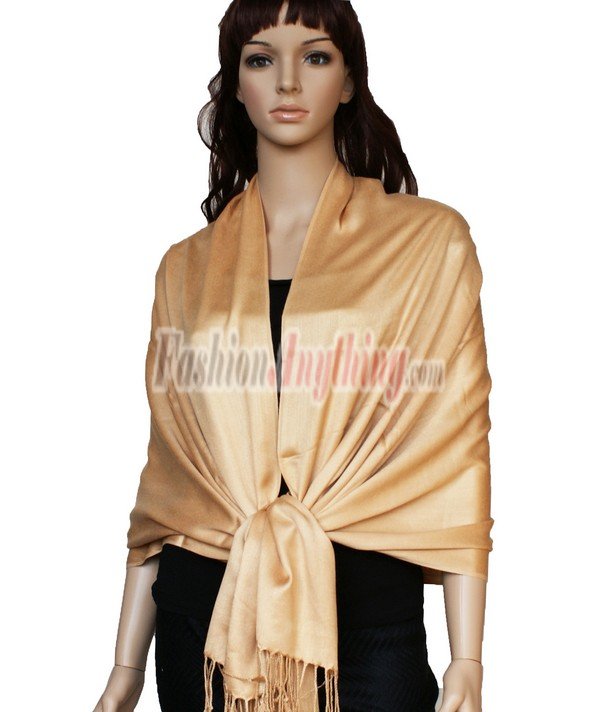 (image for) Satin Pashmina Wrap Beige