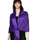 (image for) Satin Pashmina Wrap Purple