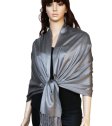 (image for) Satin Pashmina Wrap Grey