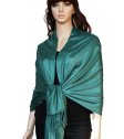 (image for) Satin Pashmina Wrap Pine Green